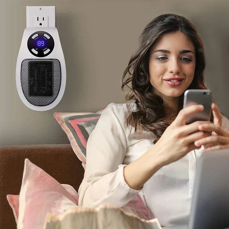 350W Portable Electric Space Heater | Remote & Wall Mount