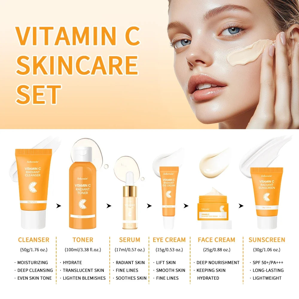 Vitamin C 6-Piece Skin Care Set – Brighten & Moisturize