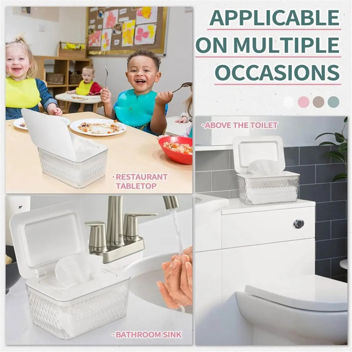 Baby & Adult Wipes Dispenser | Sealed Large Capacity Container