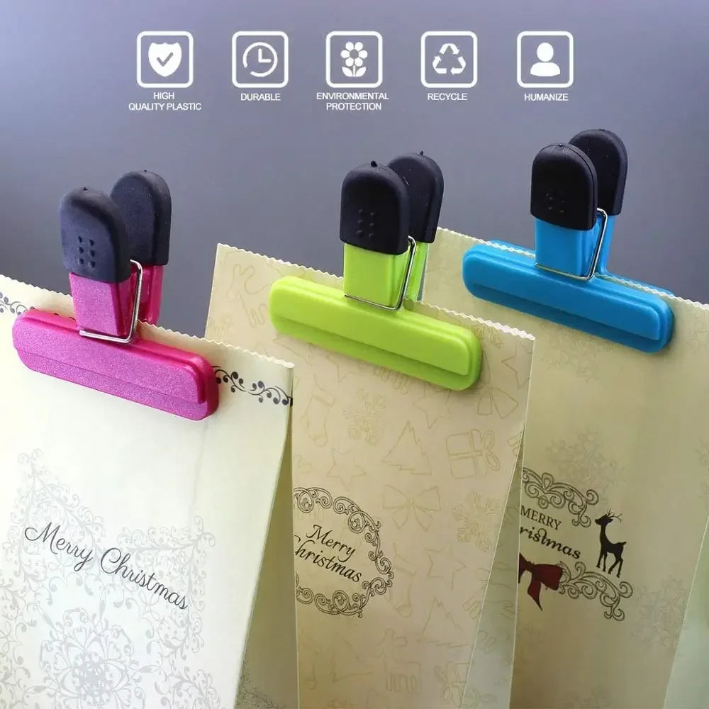Large Plastic Bag Clips Set – Assorted Sizes for Food Storage