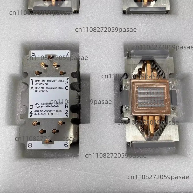 V100 SXM2 GPU Heat Sink – Copper Base & 10 Heat Pipes 3U 4U