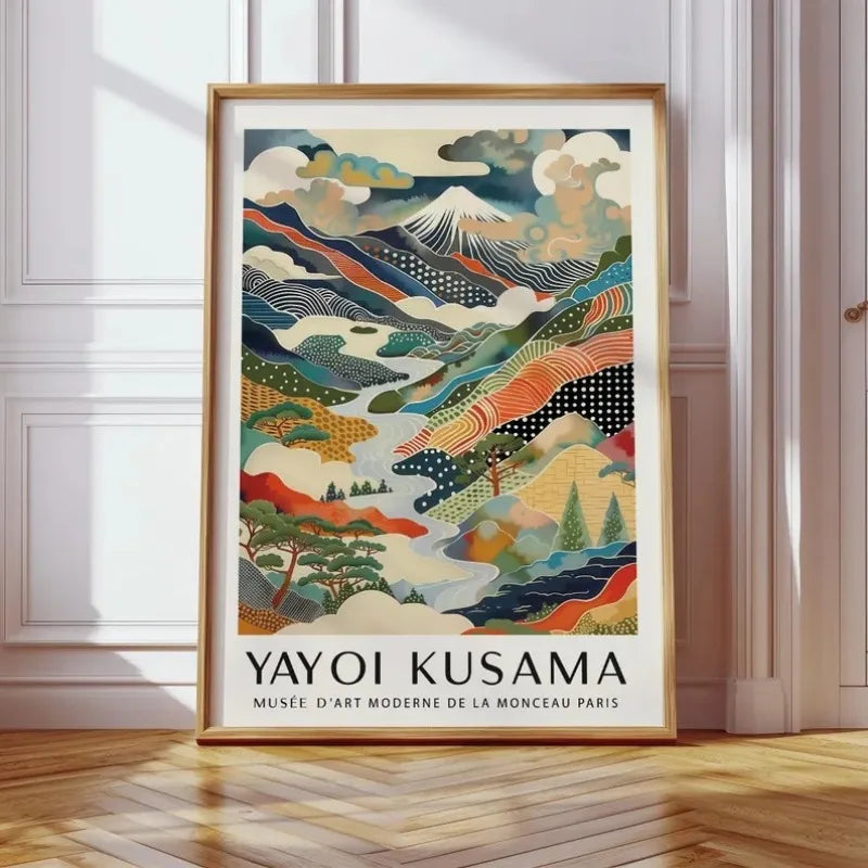 Mount Fuji Canvas Print | Yayoi Kusama Japanese Art Poster