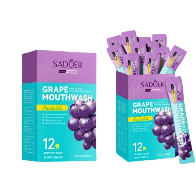 SADOER Grape Mouthwash 20 x 10ml – Fresh Breath Pods