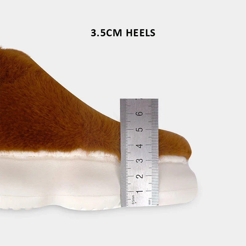 Lorilury Tiger Claw Fuzzy Faux Fur Slippers – Unisex Indoor Slides
