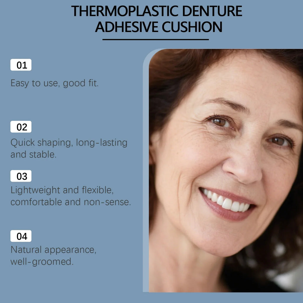 Natural Smile Denture Decoration Set – Upper & Lower + Adhesive