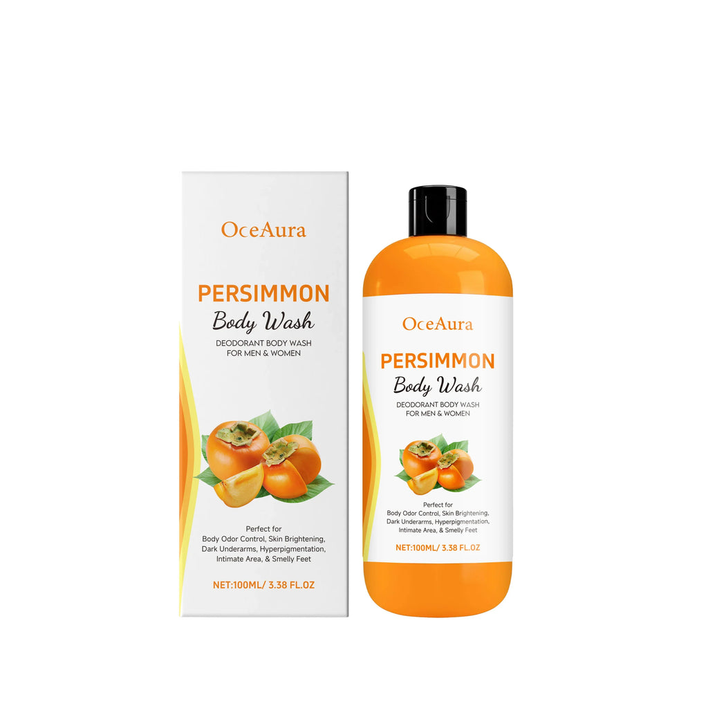 OceAura Persimmon Body Wash | Odor Control & Moisturizing Shower Gel
