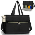 Women Oxford Cloth Insulated Lunch Bag 15 6 Laptop Tote Side Pocket