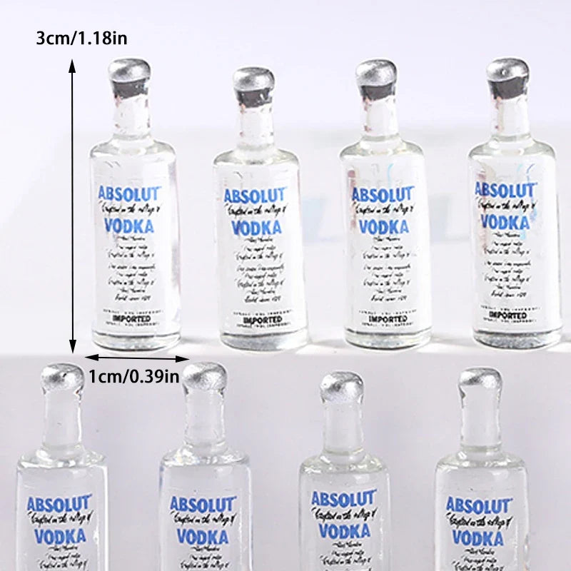 Transparent Diy Resin Kawaii Mini Wine Bottle Craft Miniature
