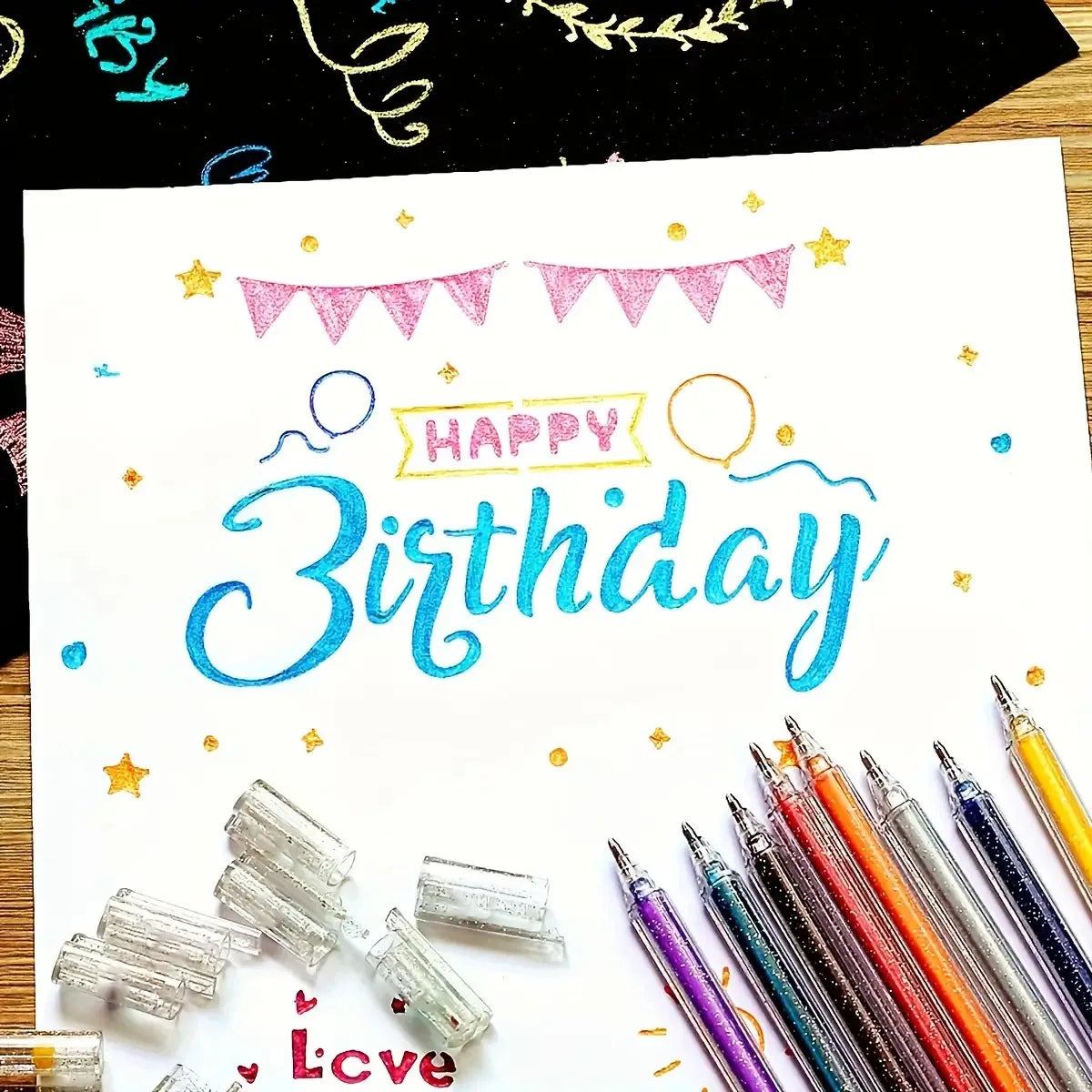 Glitter Ballpoint Pen Set – Journals, Scrapbooks & Art Projects
