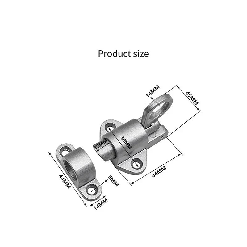 Aluminum Alloy Spring Door Bolt Automatic Gate Latch Lock