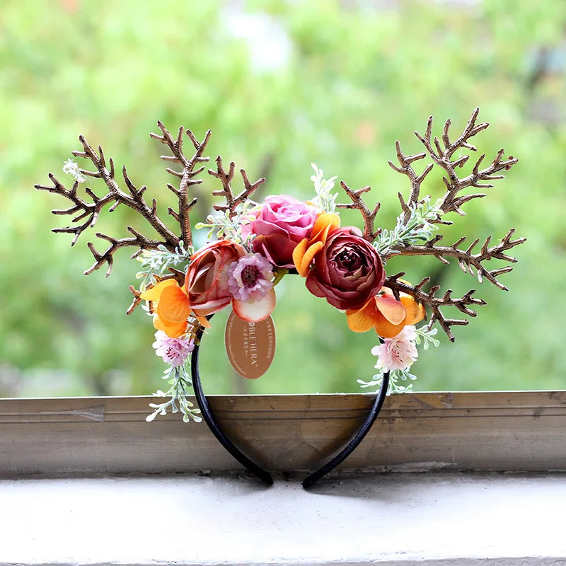 Christmas Headwear Forest-themed Antler Headband Easter Hair