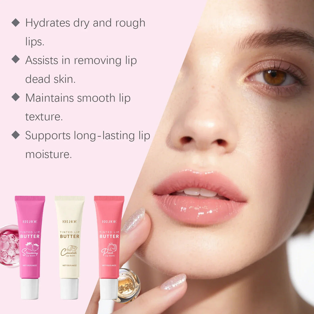 EELHOE Tinted Lip Balm Set – 3-Pack Moisturizing Gift Box