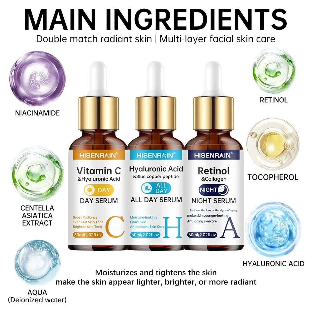 HISENRAIN Vitamin C Retinol Hyaluronic Acid Serum Duo