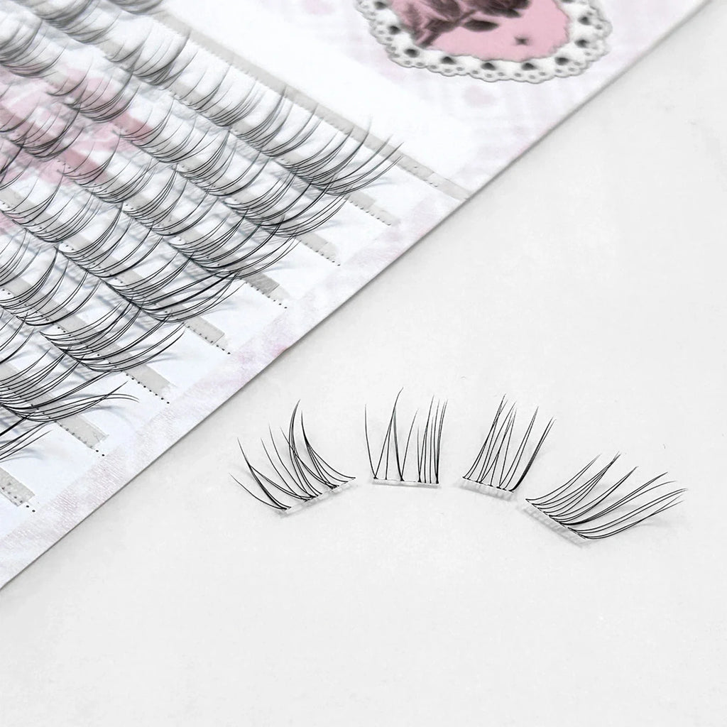 Fox-Style Cluster Lashes | 10-Row Natural Lash Extensions