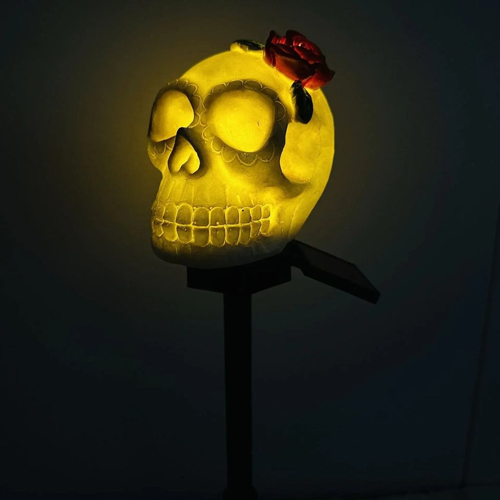 Solar-powered Devil Skull Lanterns Used Decorate Halloween Party