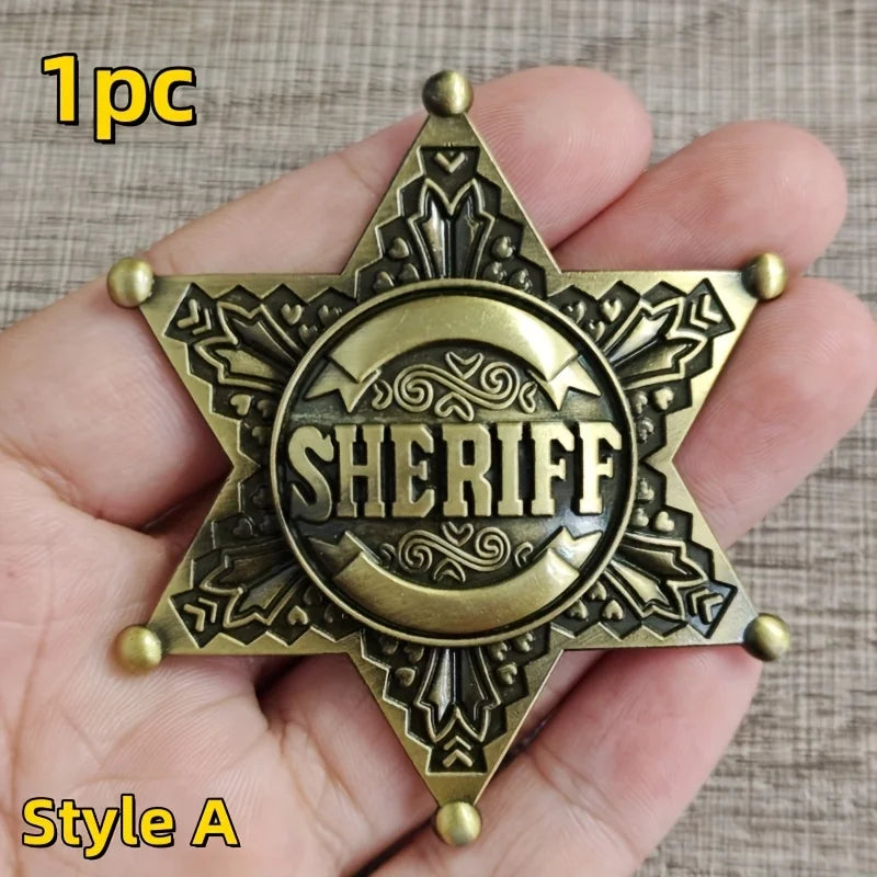 Vintage Western Metal Sheriff Badge – Cowboy Costume Accessory
