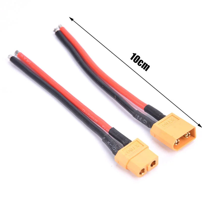 XT60 Male & Female Connector Pair – 14 AWG Silicone Wire for RC LiPo