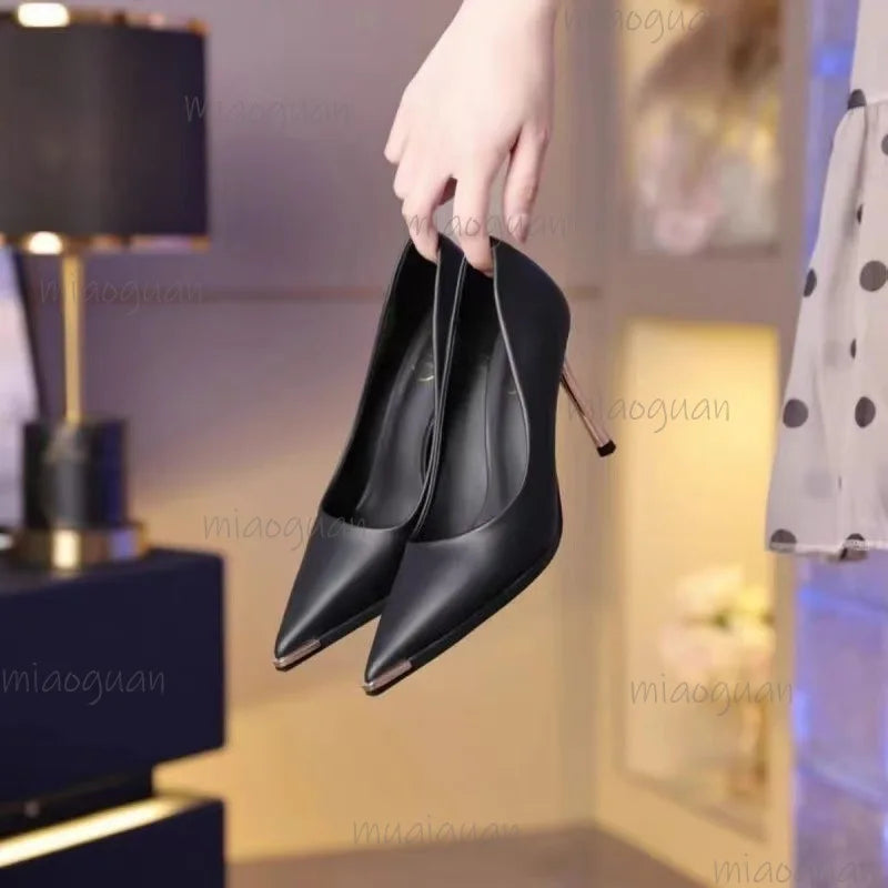 Women's 11CM Pointed Toe French High Heel Pumps | Office Shoes