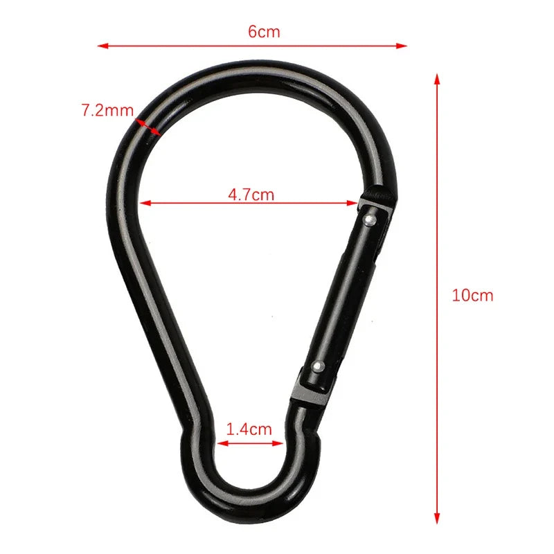 Gourd Shape Aluminum Alloy Non-Locking Carabiner Hook