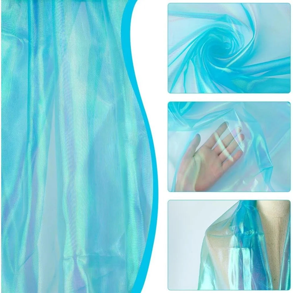 Iridescent Holographic Organza Fabric 1.6x3.3 Yds – Bridal Gauze