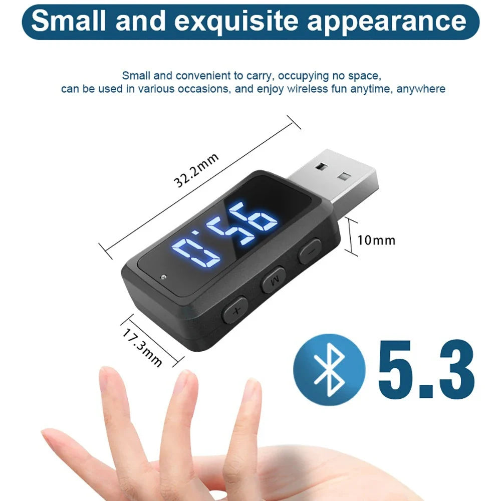 Bluetooth 5.4 FM Transmitter USB Car Kit | LED & Hands-Free