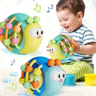 Dutora Baby Snail Rattle Toy – Early Learning Plastic Ball