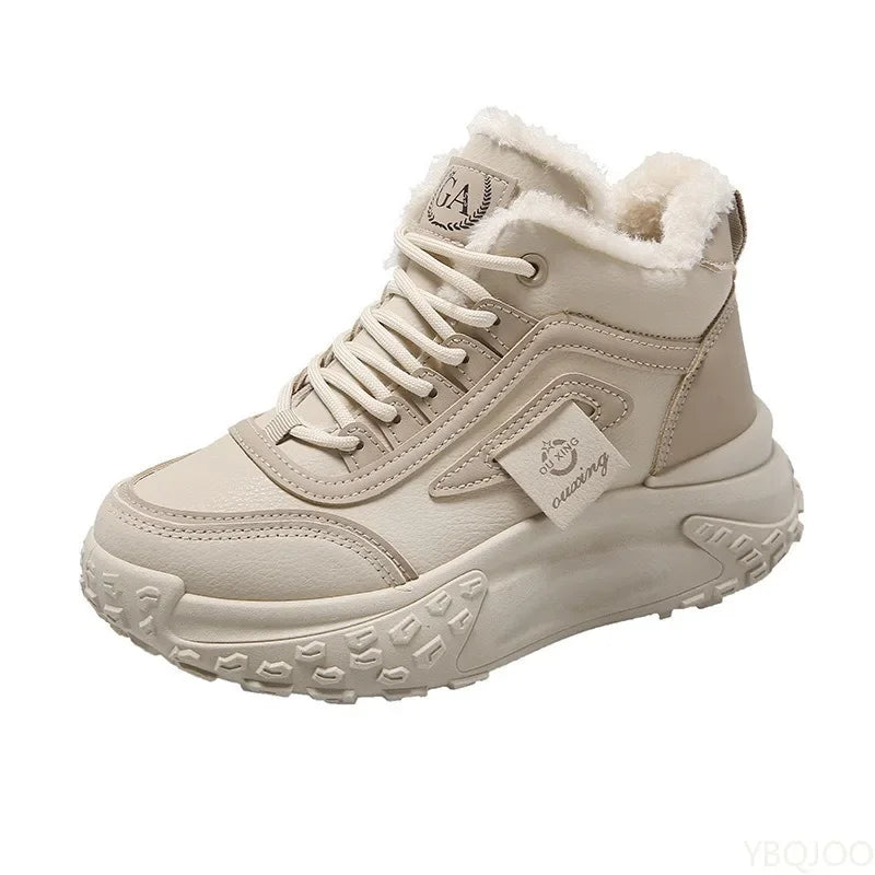 Women's Lace-Up Fleece Lined Ankle Snow Boots | Winter