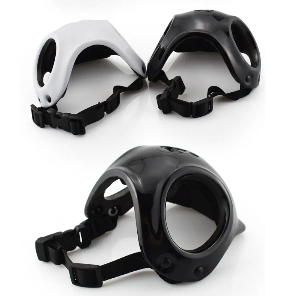 Plastic Pet Dog Helmets Ear Holes Solid Motorcycle Headgear Handsome