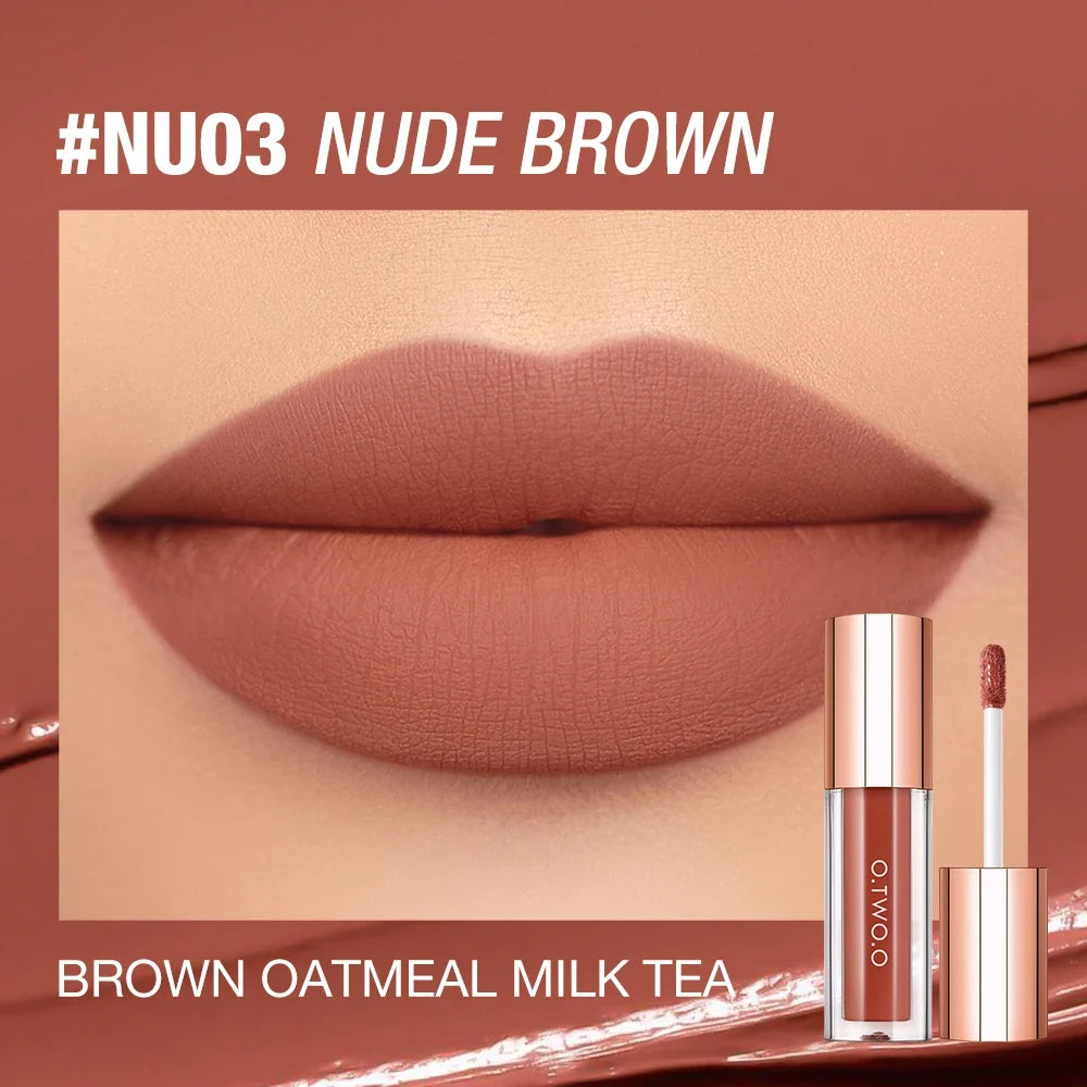 O.TWO.O Matte Lip Glaze | 24H Waterproof Color-Locking Lip Tint