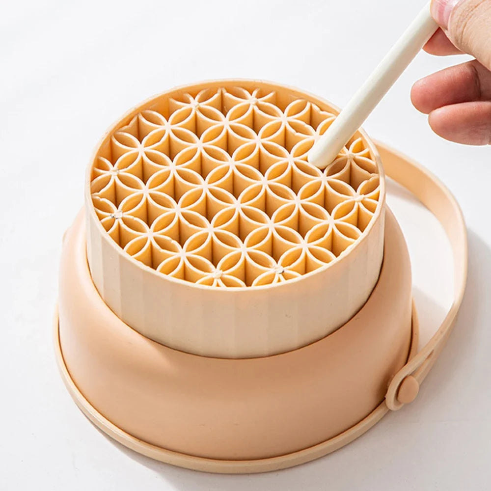 Makeup Brush Cleaning Bowl Beauty Egg Tool Storage Powder Puff Dry