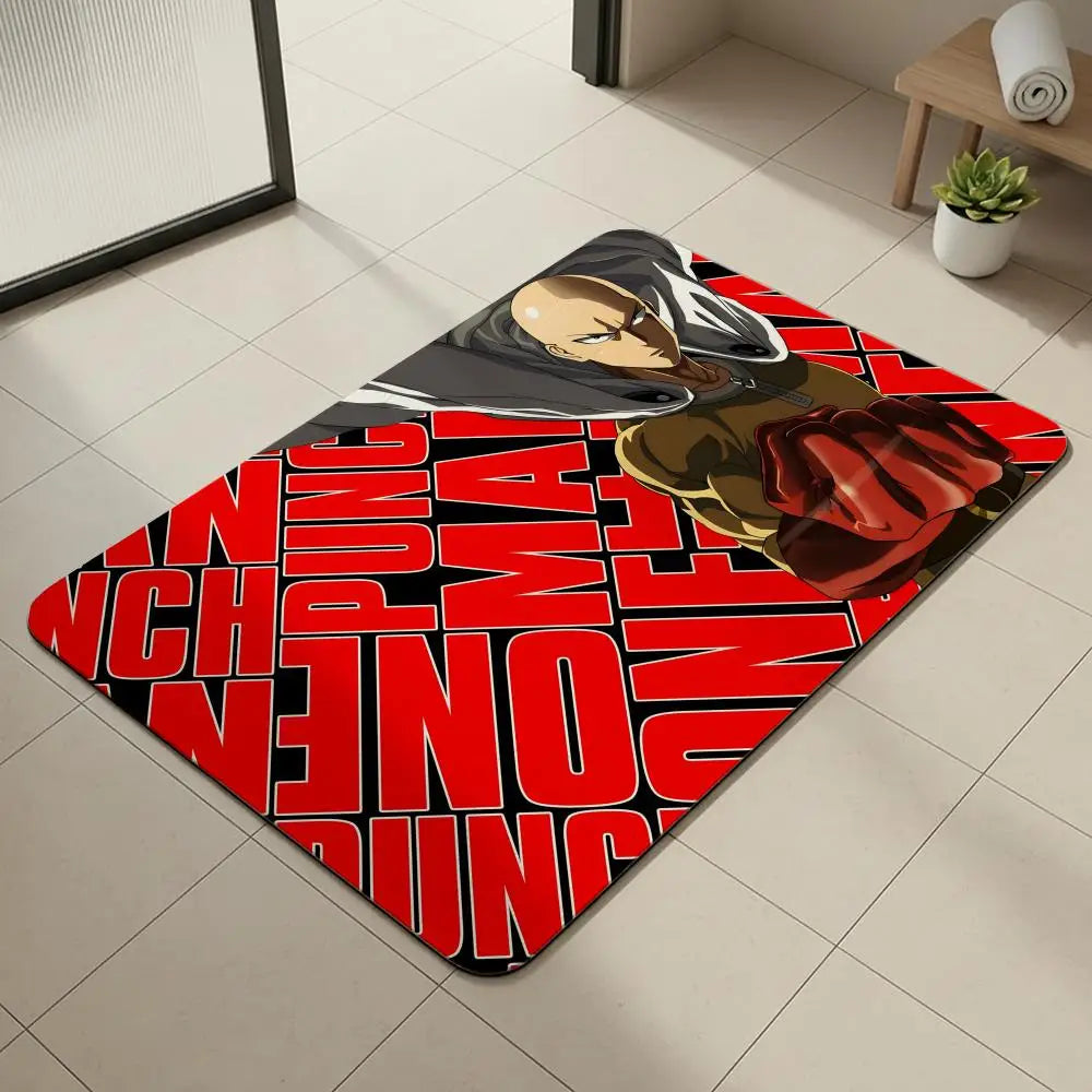 One Punch Man Diatomite Bath Mat – Quick Dry & Non-Slip