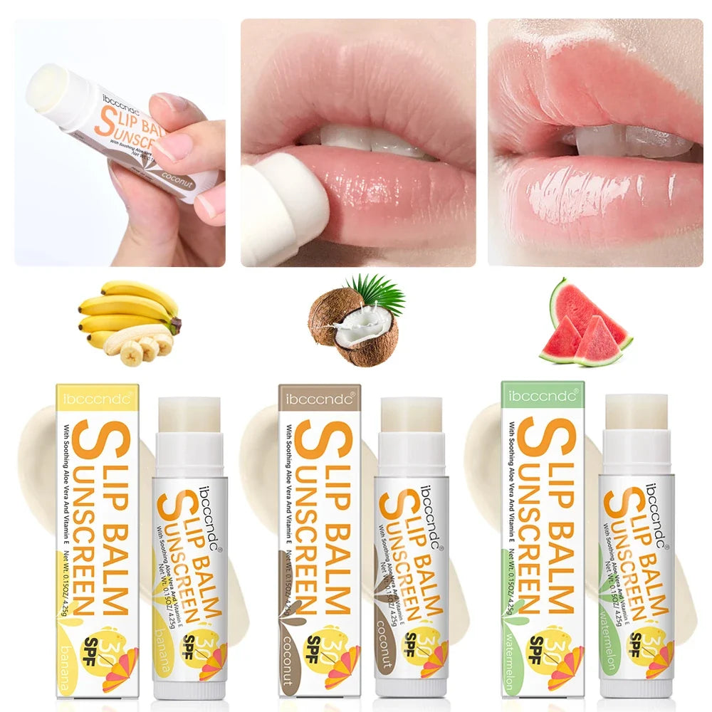 SPF 30 Sunscreen Lip Balm – Watermelon Coconut Banana