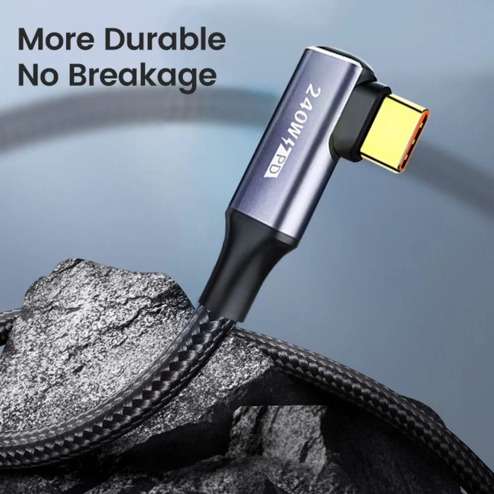 240W USB-C to USB-C Fast Charging Nylon Cable – PD QC 4.0