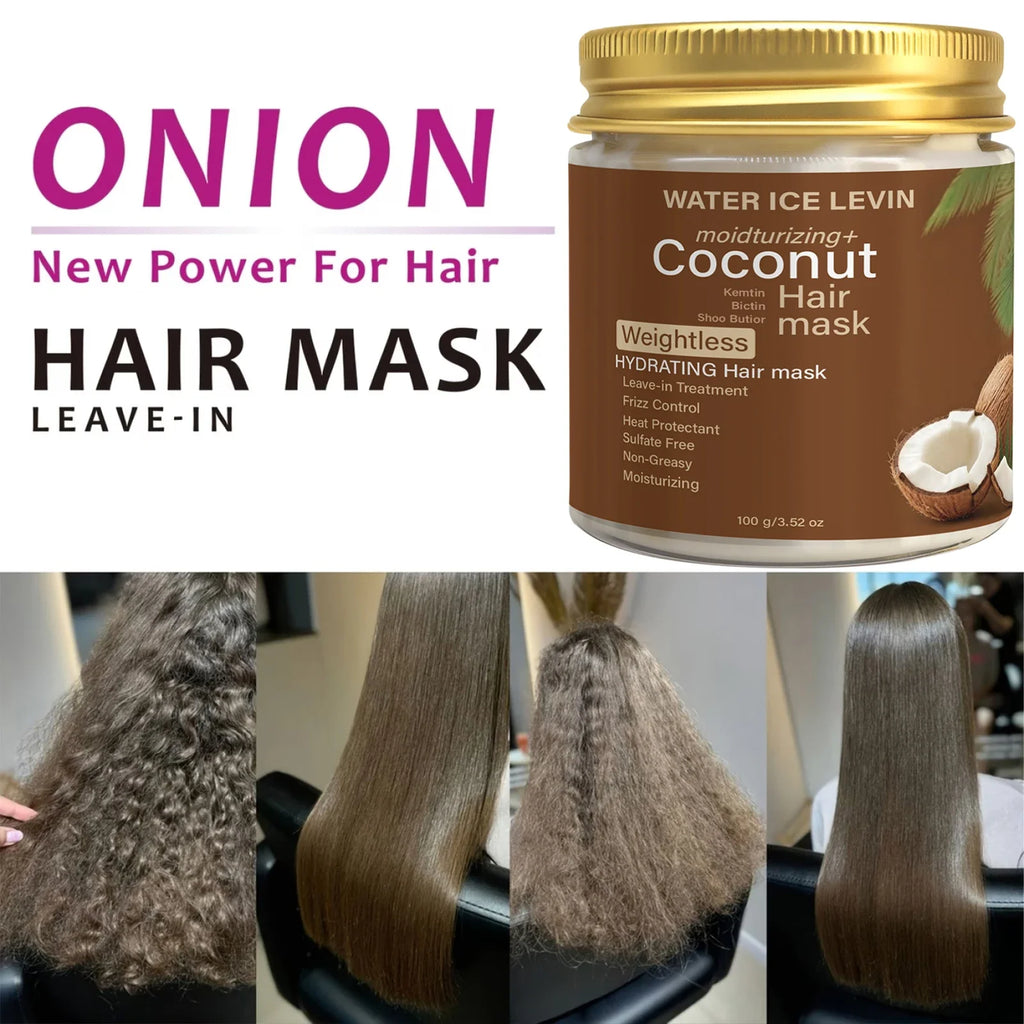 Sulfate-Free Coconut Hair Mask – Moisture & Heat Protection