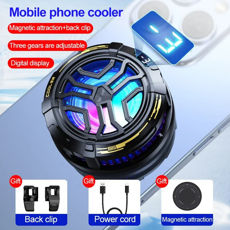 Magnetic Absorption Cooling Fan Mobile Phone Cooler Three-gear