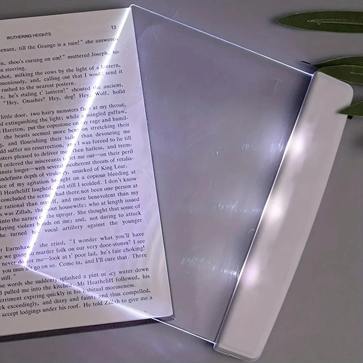 LED Full-Page Book Light – Dimmable, 3 Colors & Timer