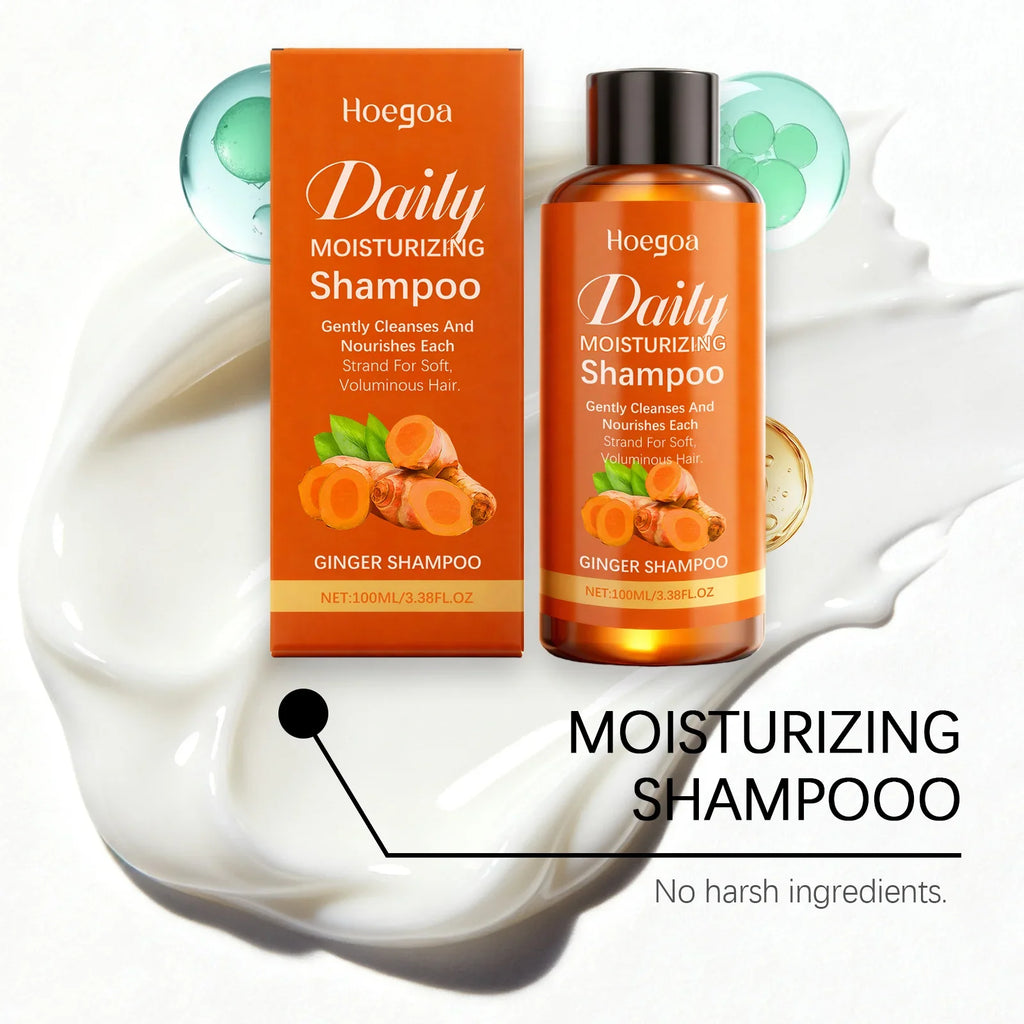 Natural Ginger Shampoo Anti Hair Loss Thickening Gentle Cleansing