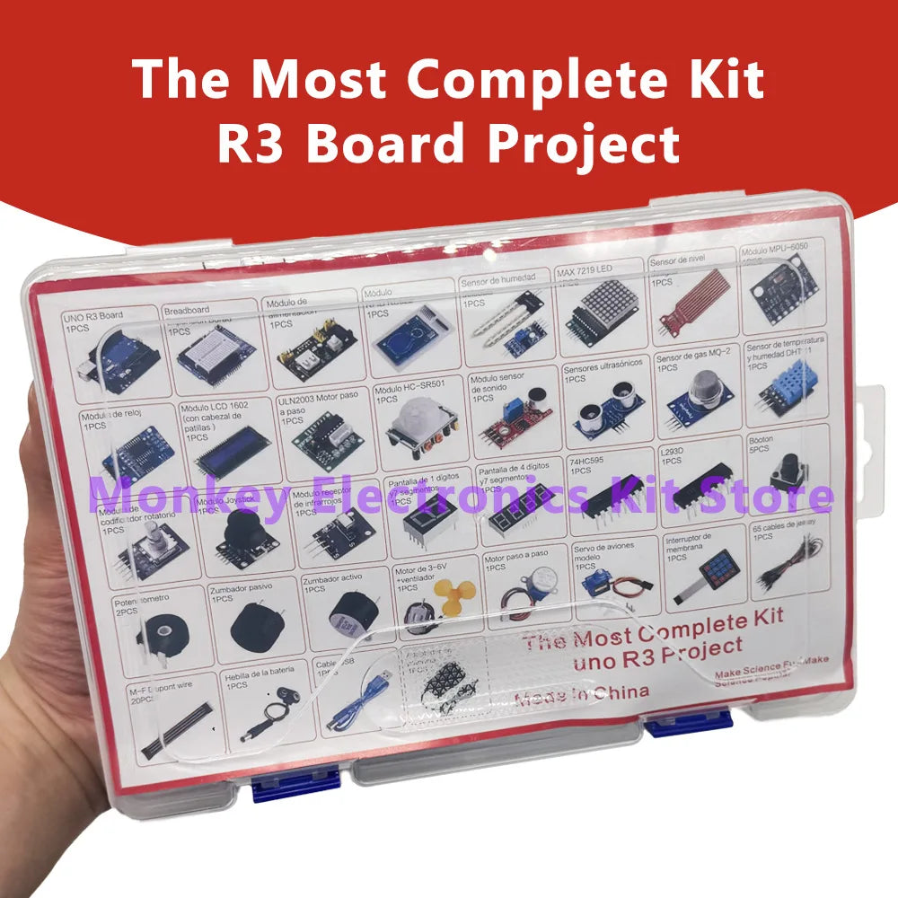 Complete Arduino Uno R3 Learning Kit – ATmega328P DIY Electronics