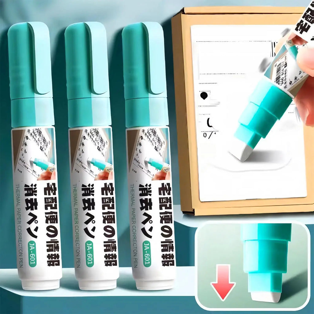 Thermal Paper Eraser Pen – 8mm Wide Tip Label Remover