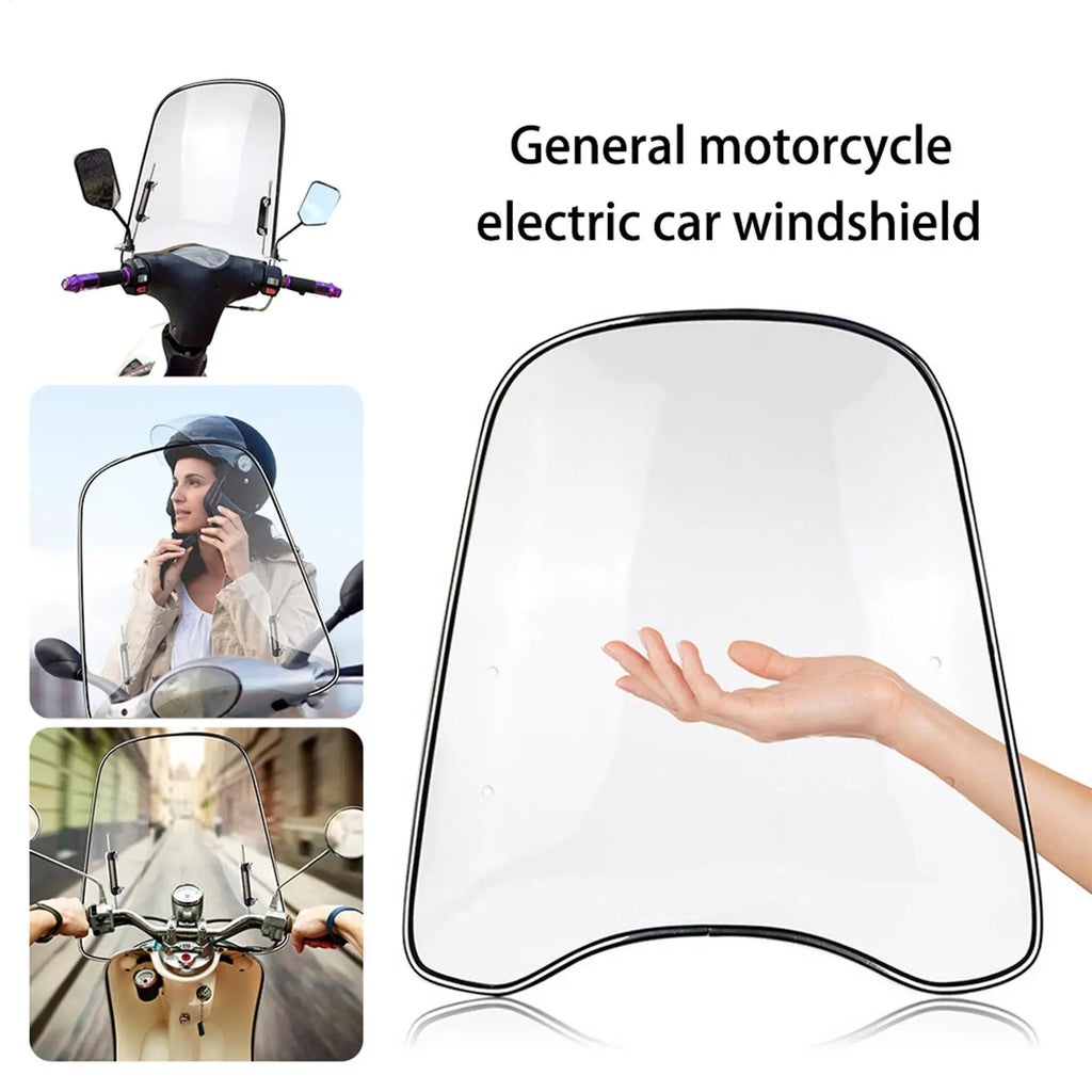 Motorcycle Windscreen Motorbike Scooter Transparent Curved Windshield