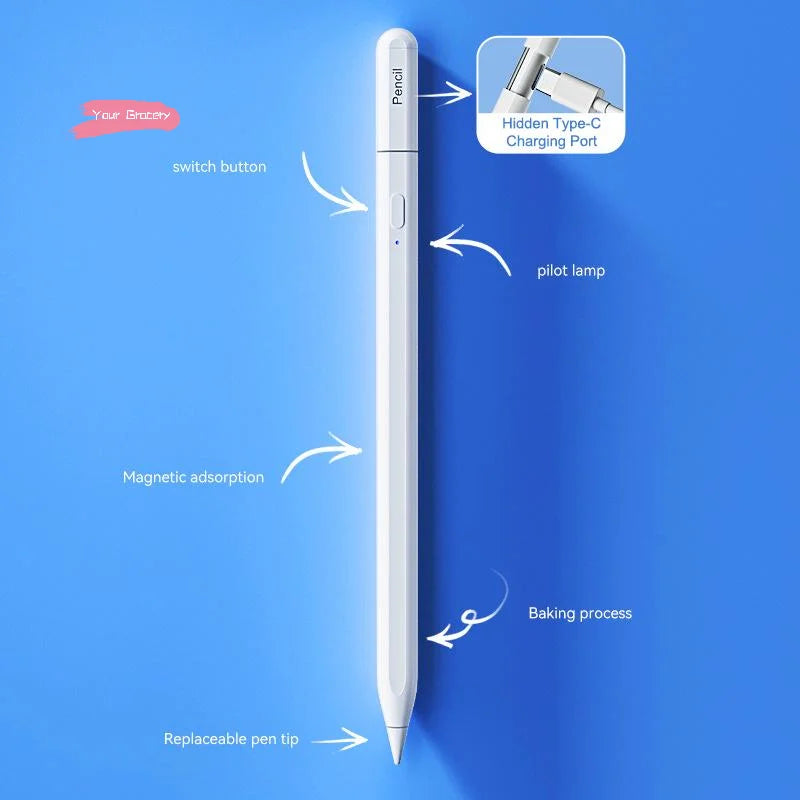 iPad Stylus Pen with LED Power & Palm Rejection | Capacitive