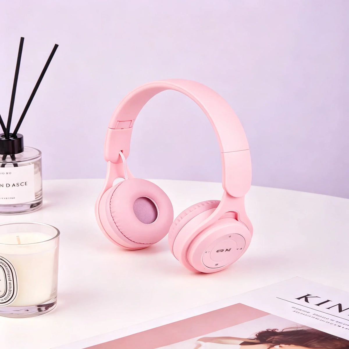 M6 Wireless Bluetooth Headphones Macaron Stereo Headset with Mic