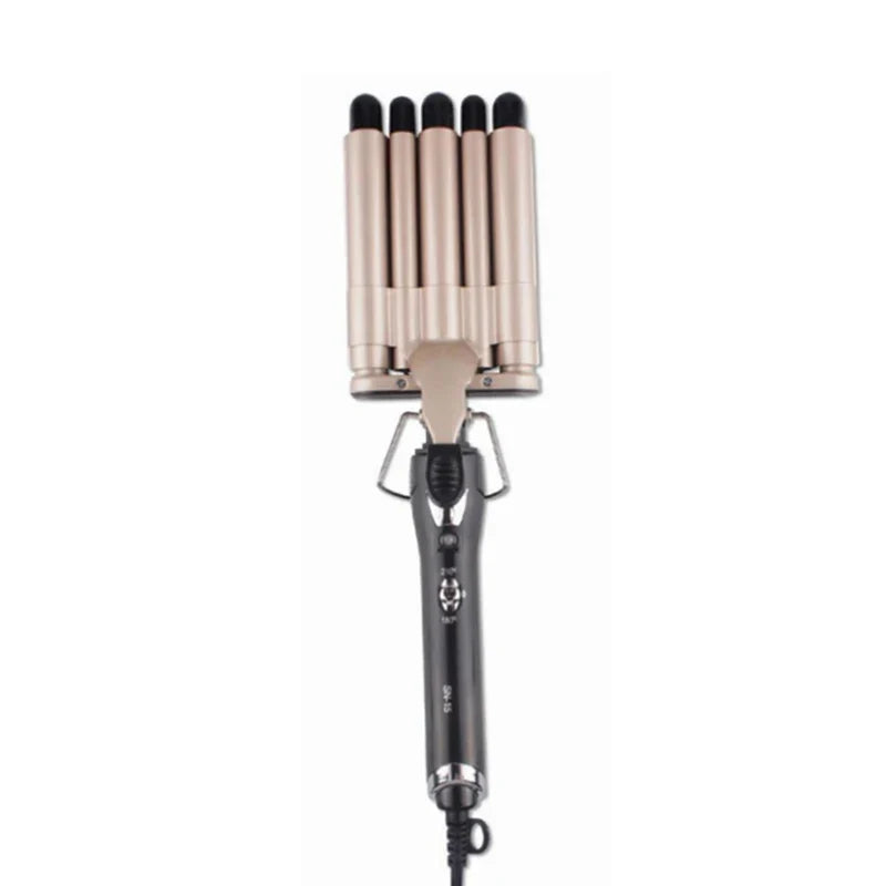 5-Barrel Ceramic Curling Iron | Water Ripple Waves & Egg Roll Curls
