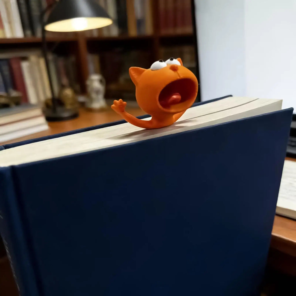 3D Cute Cat Bookmarks – Funny Cartoon Page Markers for Books