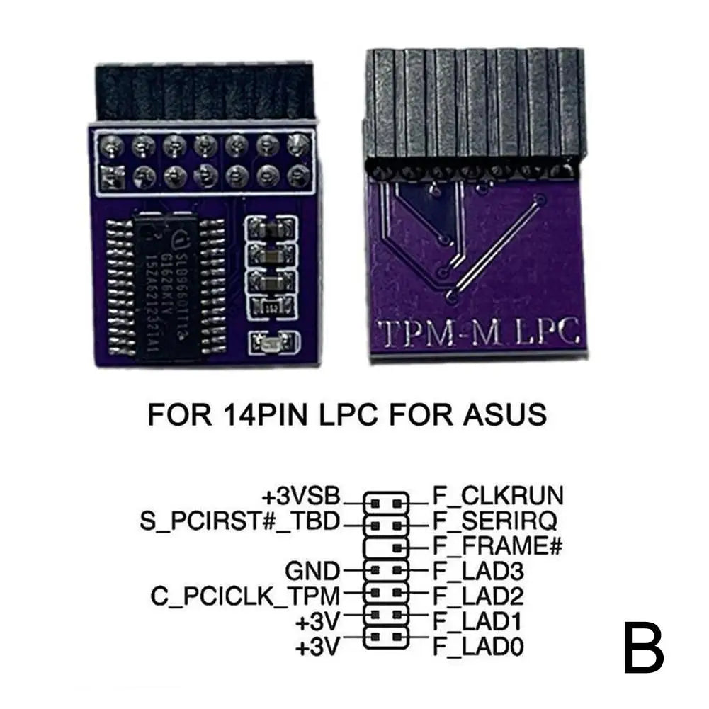 TPM 2.0 Security Module – 12/14/18/20-Pin Multi-Brand Motherboard