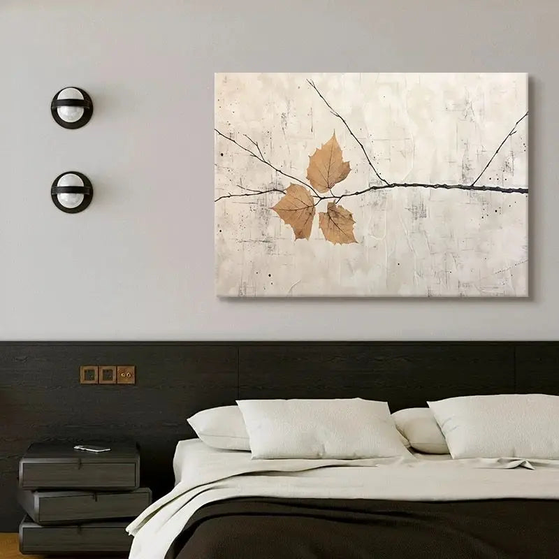 Abstract Autumn Leaves Hand-Painted Oil Painting on Canvas