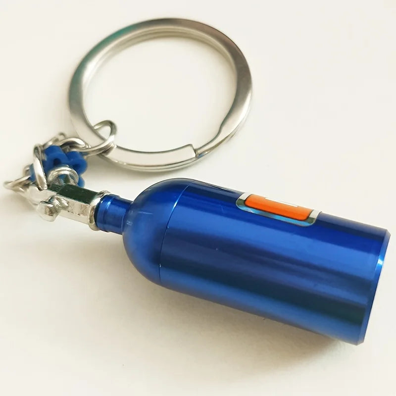 1/10 RC Car Metal NOS Nitrogen Bottle Decorative Part & Chain