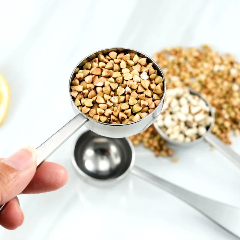 Stainless Steel Gram Measuring Spoons – 1g 3g 5g 10g Scoop Set