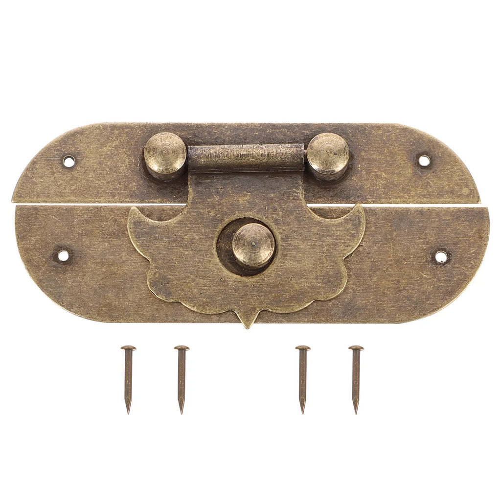 Copper Jewelry Box Buckle Latch Vintage Wooden Case Suitcase Cabinet
