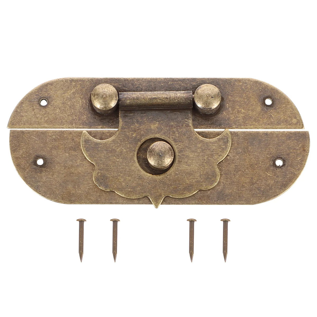 Copper Jewelry Box Buckle Latch Vintage Wooden Case Suitcase Cabinet